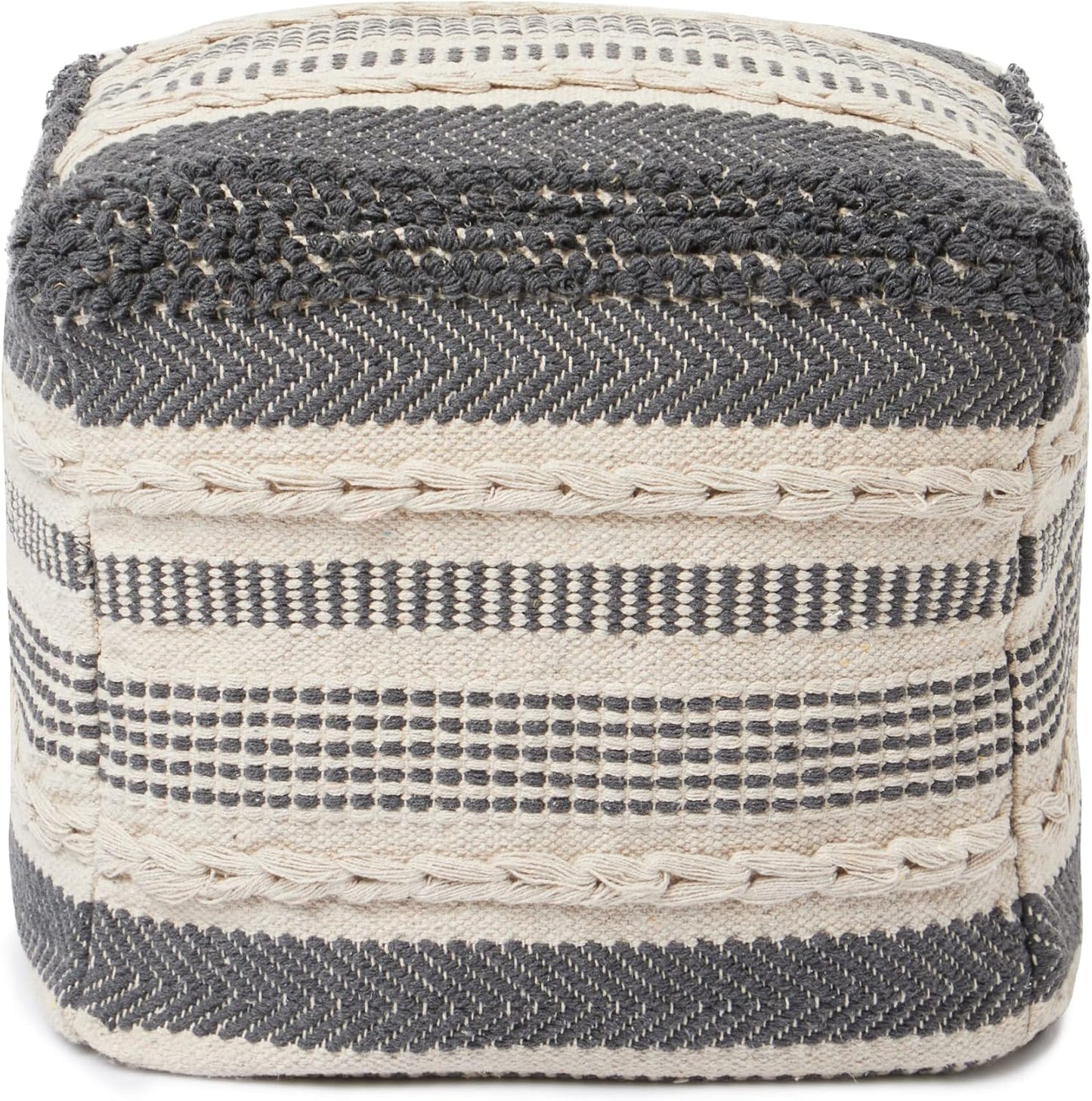 REDEARTH · Tufted Pouf Ottoman with Filler Textured Storage Cube Bean Bag Pouffe Footrest for