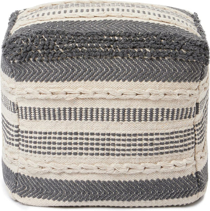 REDEARTH · Tufted Pouf Ottoman with Filler Textured Storage Cube Bean Bag Pouffe Footrest for