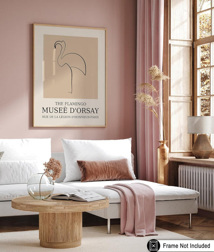Poster Master Vintage Poster - Retro Minimalist Print - Gift for Artist, Housewarming - Flamingo