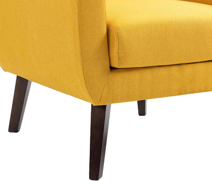 UIXE Accent Chair, Modern Upholstered Armchair Mid-Century Arm Chair in Fabric for Living Room