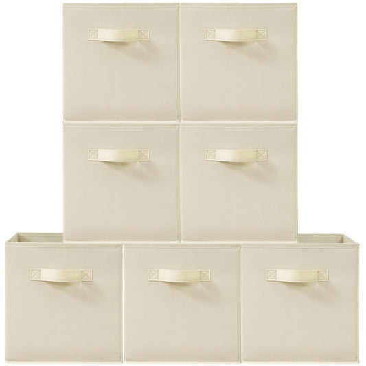 STORAGEIDEAS 11 Inch Fabric Storage Cubes, Sturdy Foldable Storage Bins, Heavy Duty Cube Organizer