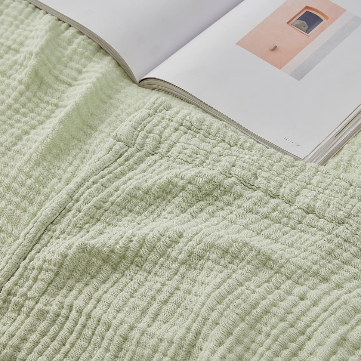 EMME Muslin Baby Blankets 100% Cotton 4-Layer Swaddle 40"x50" Lightweight Soft Breathable for