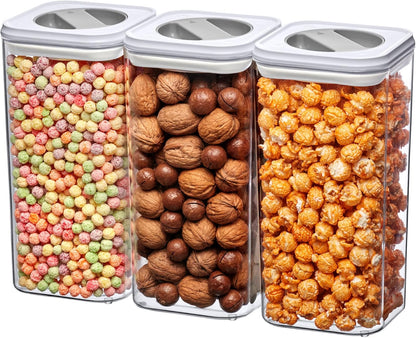 Amazing Abby - Carol - 112-Ounce Acrylic Canister (Set of 3), Plastic Airtight Food Container