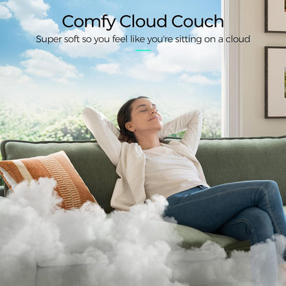LINSY HOME Modular Sectional Sofa - 90'' Sleeper Sofa Cloud Couch Oversized Corduroy Sofa Bed with