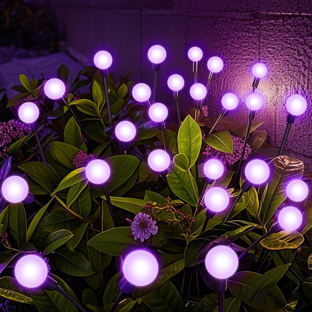Solar Garden Lights Outdoor, Waterproof Solar Powered Lights for Yard Pathway Patio, Swaying Lawn