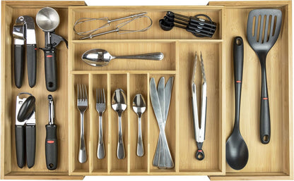 Premium Silverware, Flatware and Utensil Organizer for Kitchen Drawers, Food-Safe Contract Grade