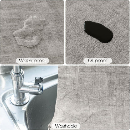 Romanstile Reversible Vinyl Placemats Set of 6, Faux Leather 100% Waterproof Oil-proof Wipeable