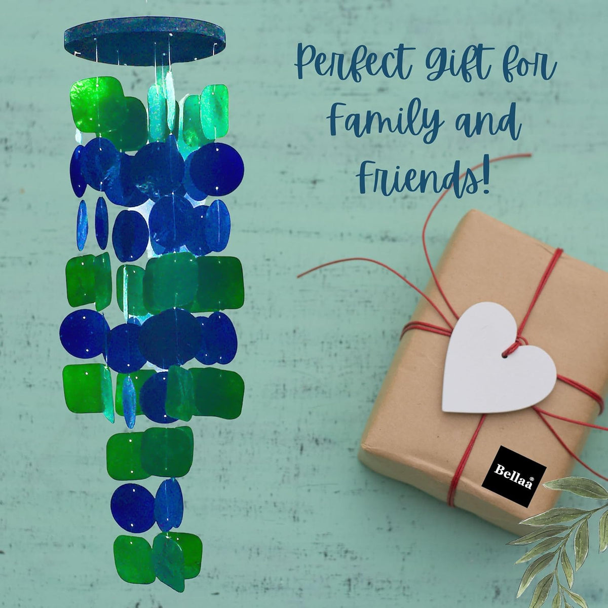 Bellaa 24858 Wind Chimes Outdoor, Garden Decorations, Musical, Indoor/Outside Windchimes, Beach