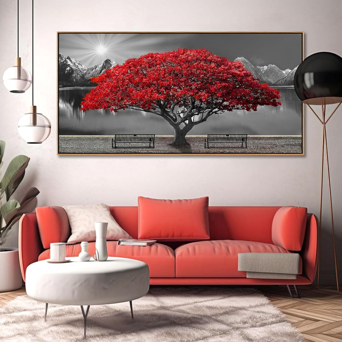 Large Framed Wall Art for Living Room Large Mangrove Landscape Modern Art for Wall Decor Living