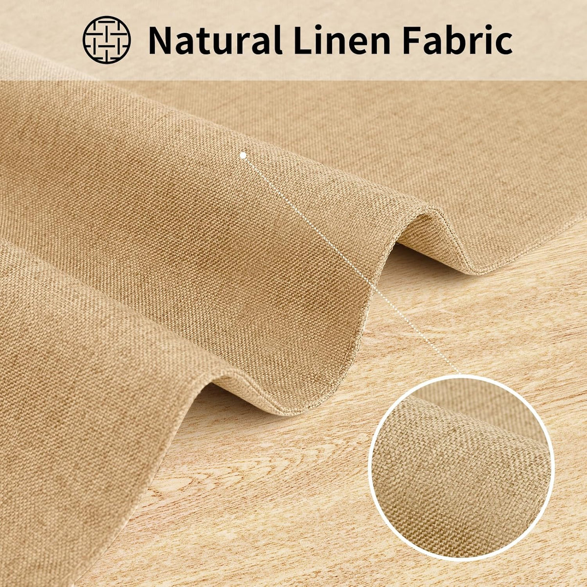 Cloth Placemats, Set of 6 Heat-Resistant Cotton Linen Blend Double Layered Machine Washable Place