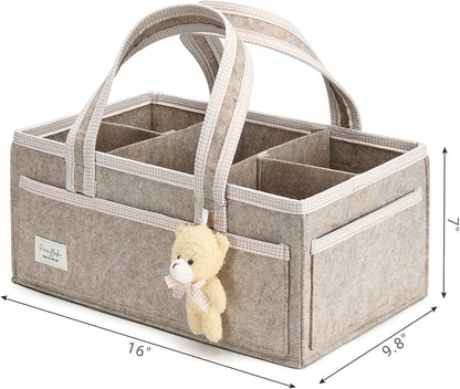 PeraBella XL Diaper Caddy Organizer With Handle, Baby Shower Gifts Basket Bag, Registry Search Must