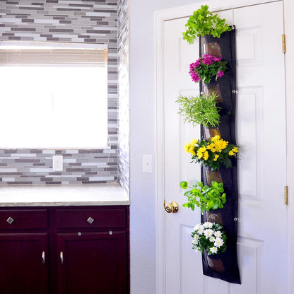 Hanging Planter Bags, Vertical Garden Planting Wall Gardening Grow Bag, 6 Pockets Large Wall