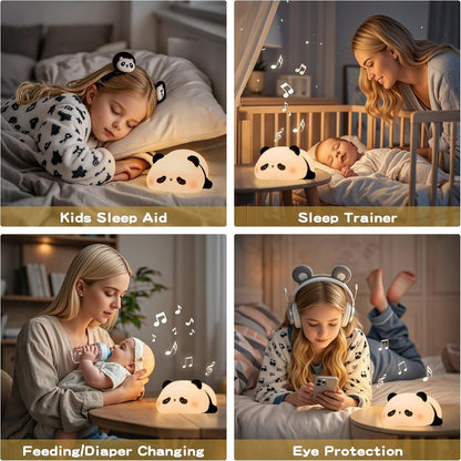 Panda Night Light with White Noise, Sound Machine for Baby Sleeping Aid,Toddler Sleep Trainer 4