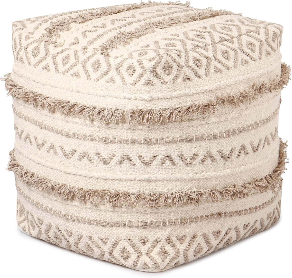 REDEARTH · Tufted Pouf Ottoman with Filler Textured Storage Cube Bean Bag Pouffe Footrest for
