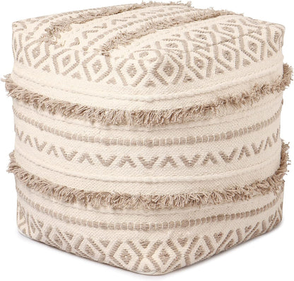 REDEARTH · Tufted Pouf Ottoman with Filler Textured Storage Cube Bean Bag Pouffe Footrest for