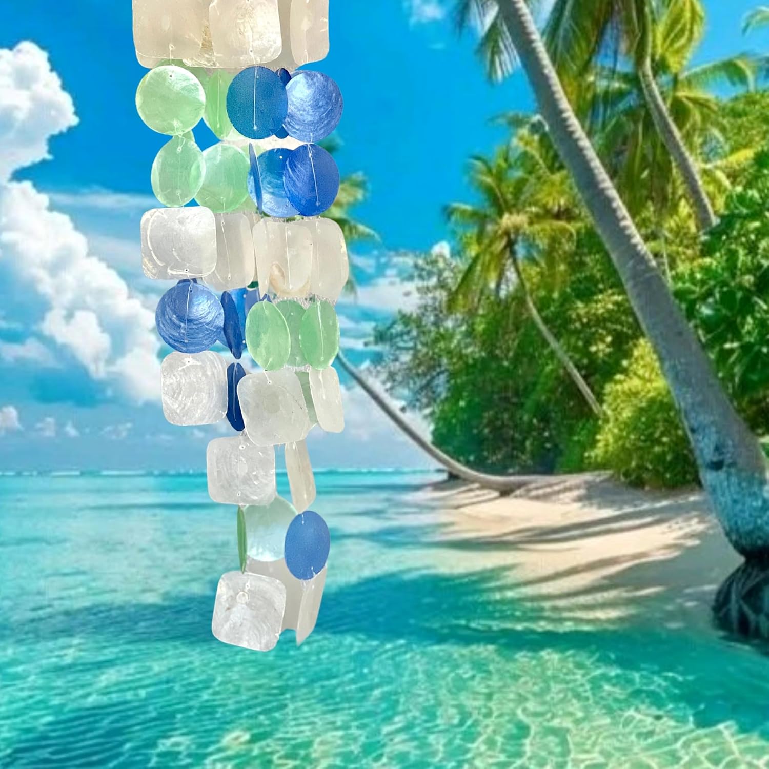 Bellaa 22906 Wind Chimes Outdoor, Garden Decorations, Musical, Indoor/Outside Windchimes, Beach