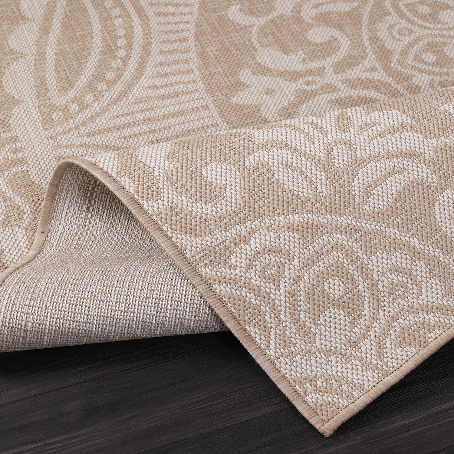 Medallion Outdoor Rug 5x7 Washable Outside Carpet for Indoor Patio Porch Waterproof Easy Cleaning