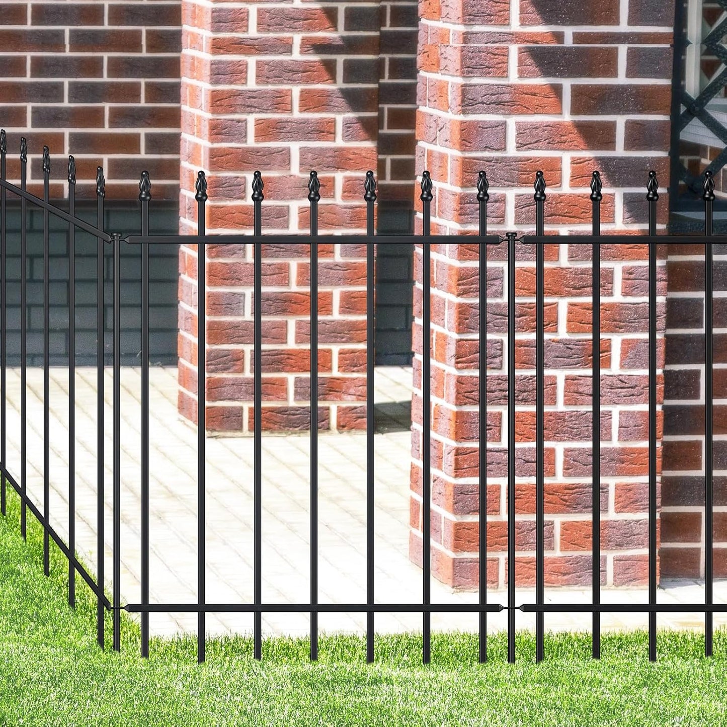 Metal Garden Fence 30 in H x 10 ft L,Border Fence Panels Animal Barrier for Dogs, No Dig Garden