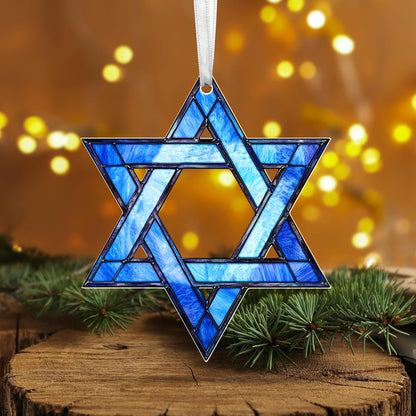 FLAGWIX Hanukkah Gifts for Women Men - Acrylic Christmas Ornaments 2025 - Hanukkah Ornaments for