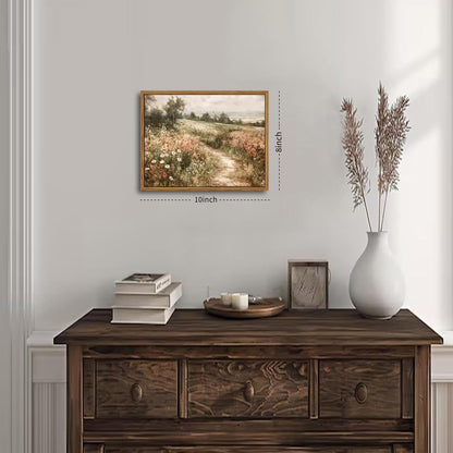 Vintage Framed Wall Art for Living Room – Vintage Wildflower Pictures Oil Paintings Canvas Prints