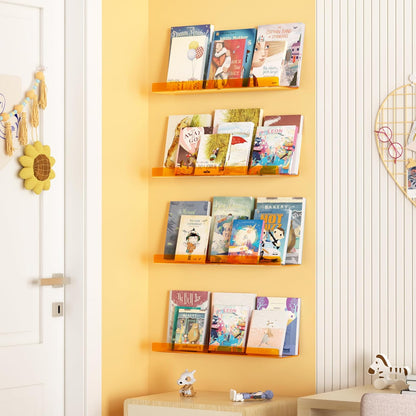 upsimples Acrylic Shelves for Wall Decor, 15" Display Shelf Perfume Organizer for Bathroom
