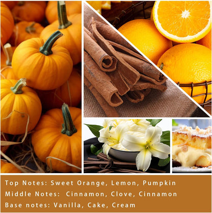 Cinnamon & Pumpkin Scented Candle – Fall Candles for Home Scented, Soy Candles for Home, 7 oz Cozy