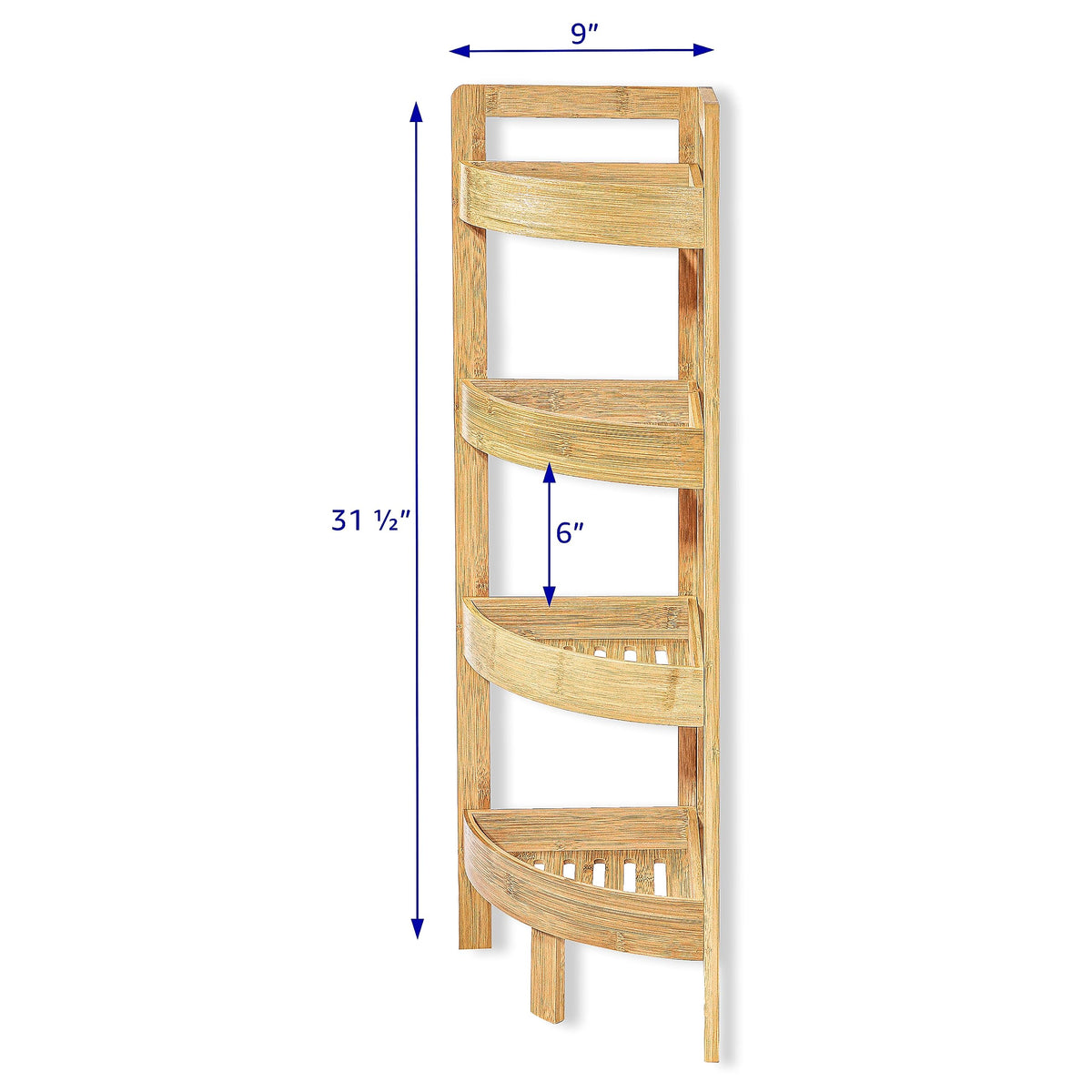 31.5" 4 Tier Bamboo Corner Storage Shelf By Trademark Innovations