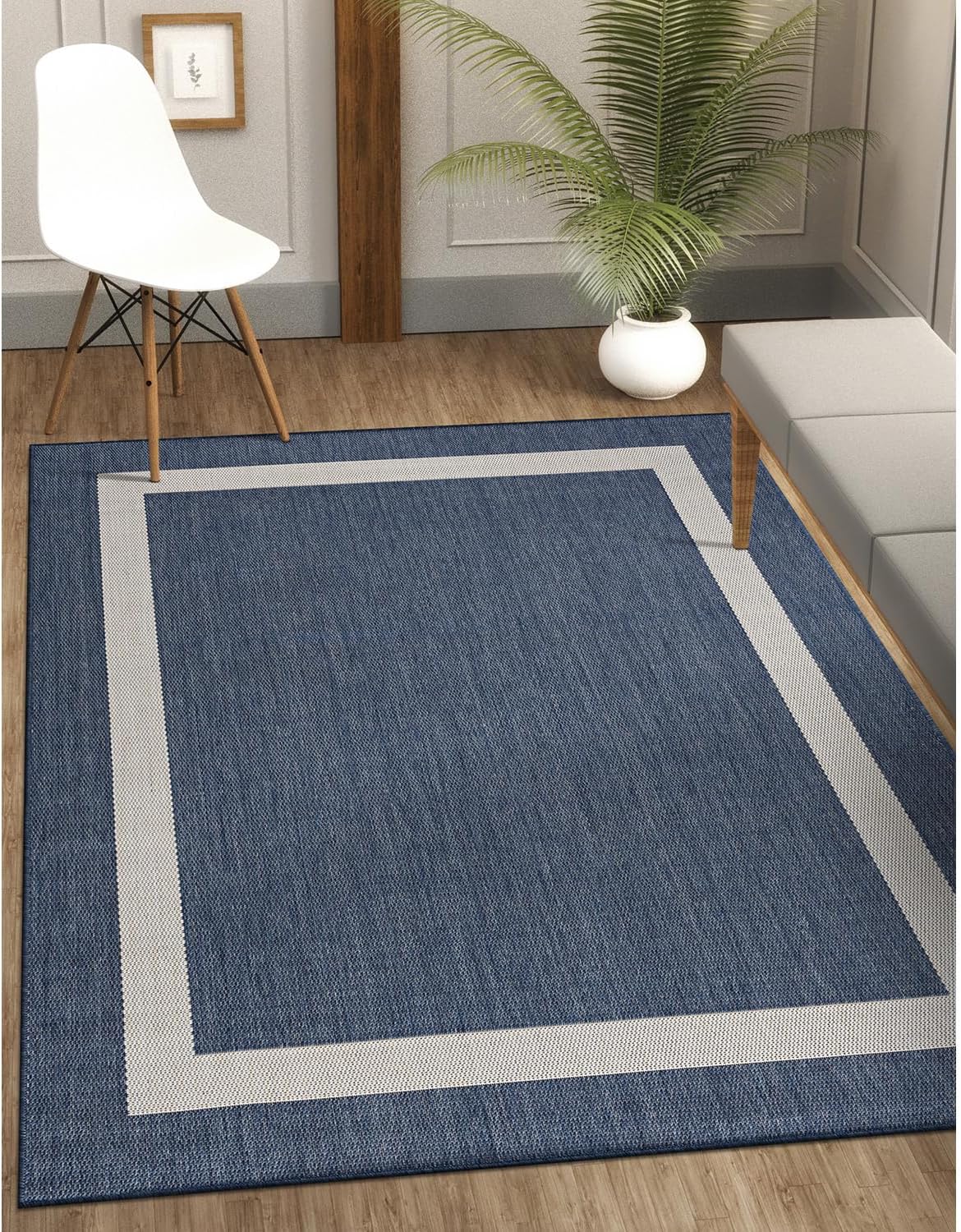 CAMILSON Outdoor Rug 10x14, Large Modern Outside Rugs for Patios Porches Waterproof Durable
