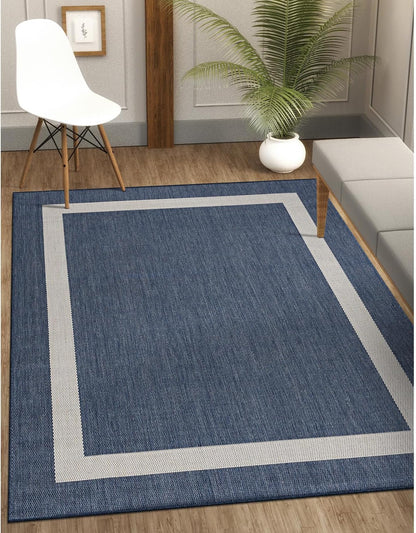 CAMILSON Outdoor Rug 10x14, Large Modern Outside Rugs for Patios Porches Waterproof Durable