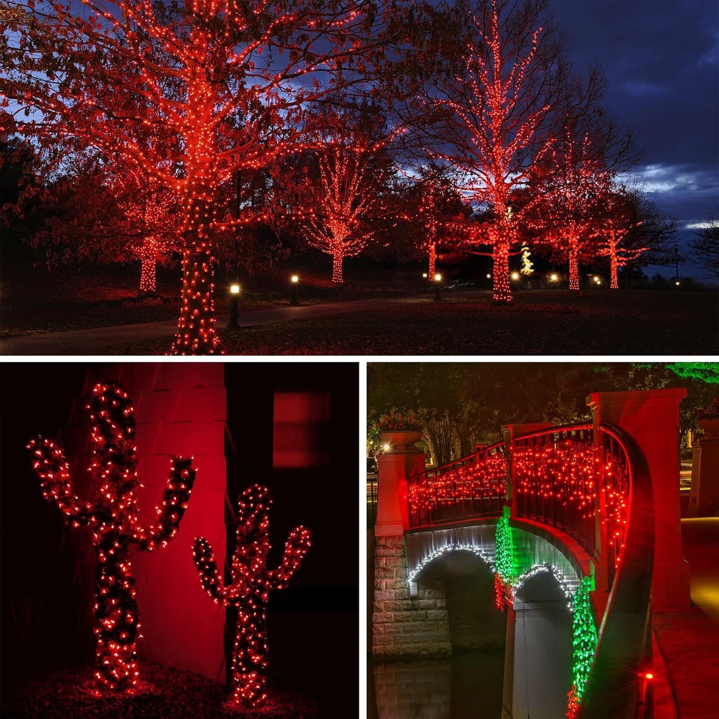Solar String Lights Outdoor, 2-Pack Total 80FT 200 LED Solar Christmas Twinkle Lights Outside
