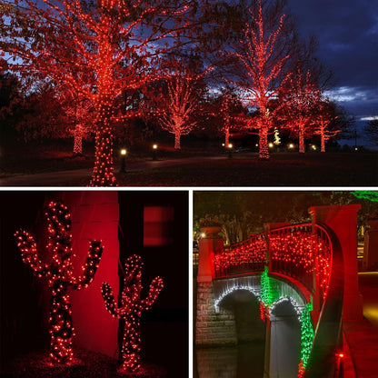 Solar String Lights Outdoor, 2-Pack Total 80FT 200 LED Solar Christmas Twinkle Lights Outside