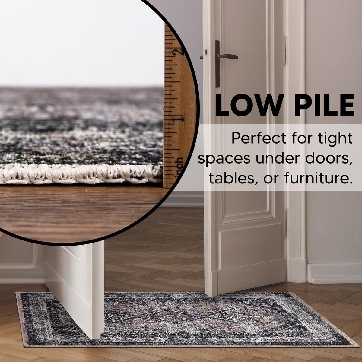Keen Home Design 2x3 Rug - Machine Washable Entry Rug with Non-Slip Backing, Ideal for Enteryway