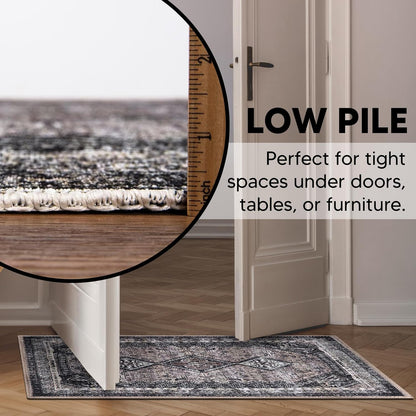 Keen Home Design 2x3 Rug - Machine Washable Entry Rug with Non-Slip Backing, Ideal for Enteryway
