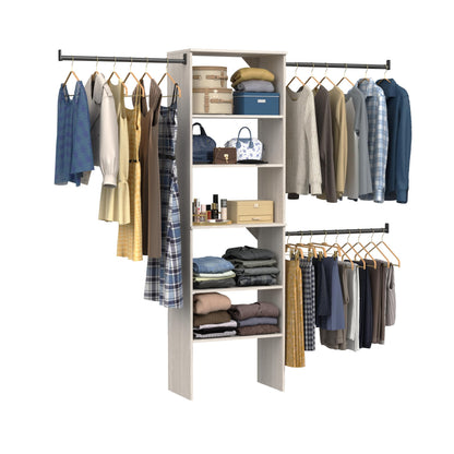 ClosetMaid SuiteSymphony Wood Closet Organizer Kit with Tower, (3) Hang Rods, (5) Shelves