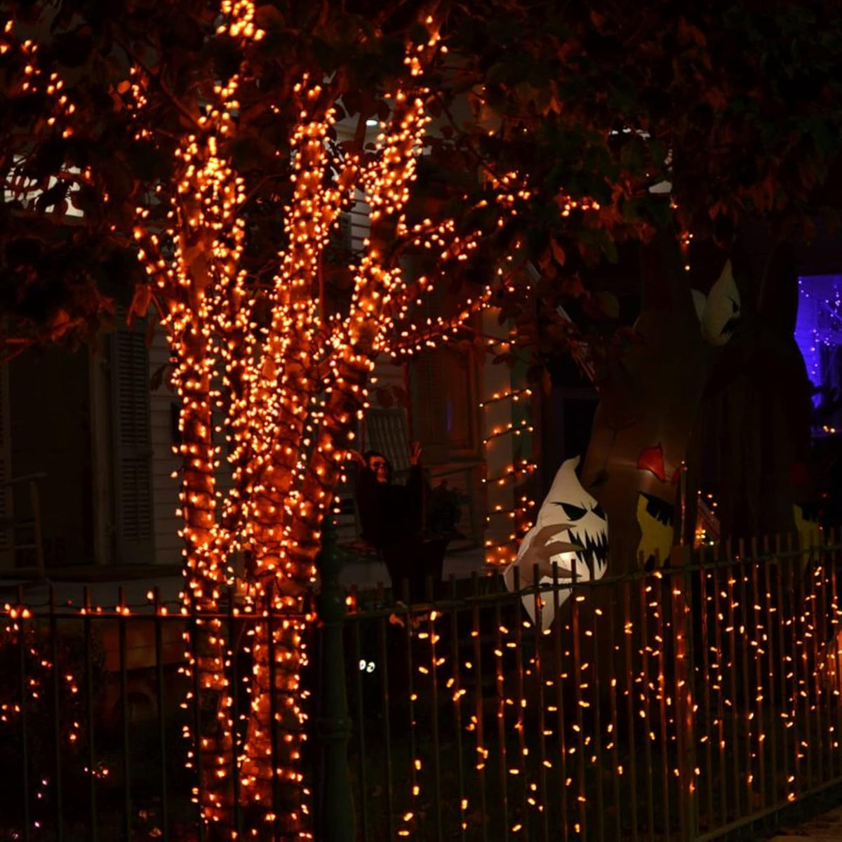 Dazzle Bright Orange Fairy String Lights, 4 Pack Total 80FT 240LED Copper Wire Battery Operated