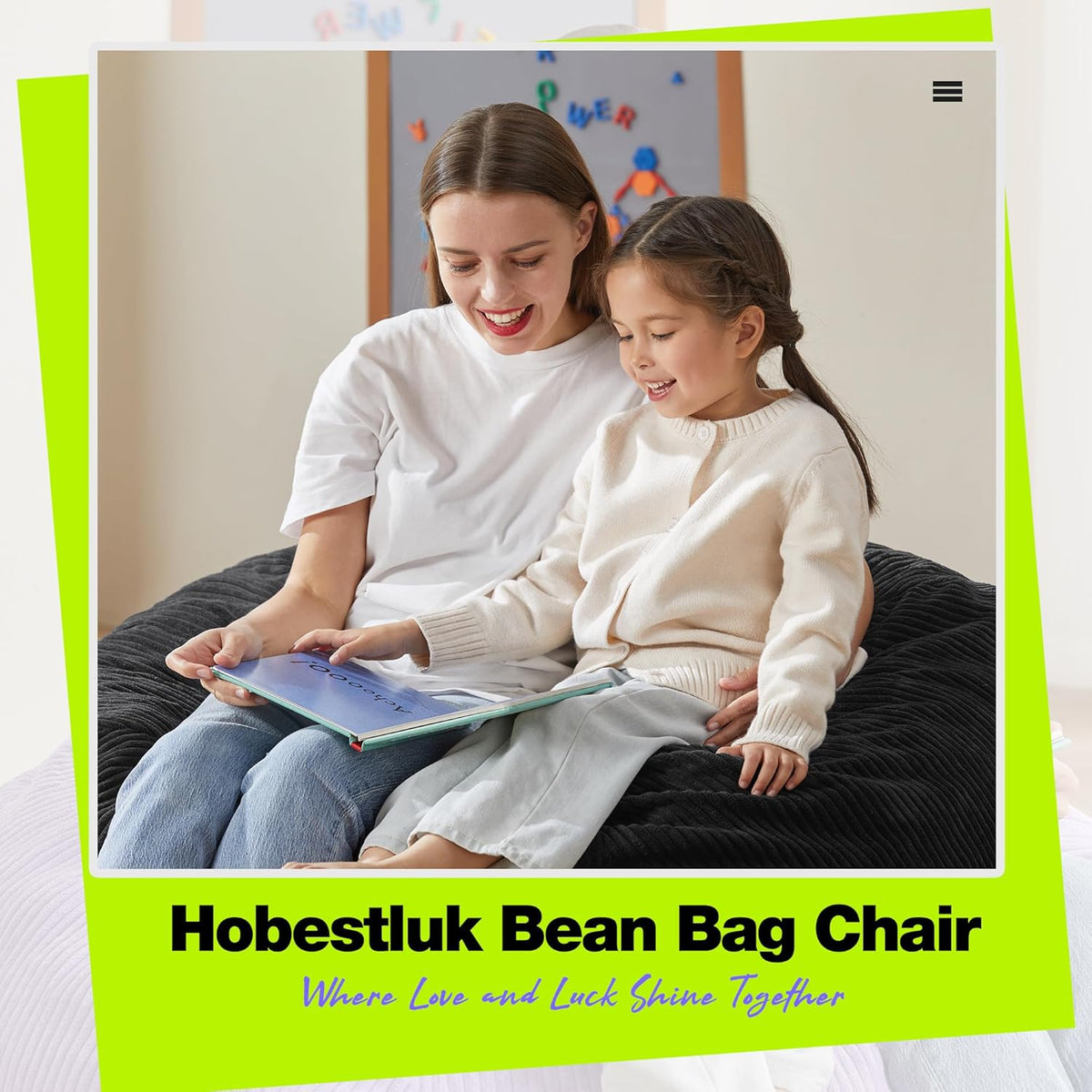 Hobestluk 4.5FT Bean Bag Chair Giant Bean Bag Chair with Filler Included Adult Bean Bag Chairs with