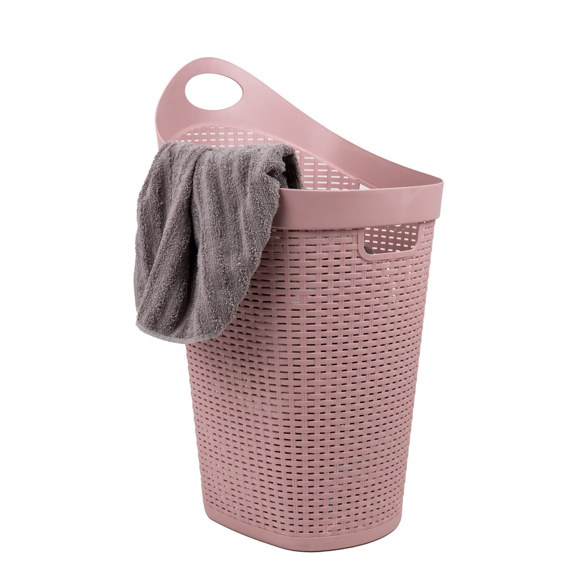 Mind Reader Basket Collection, Mobile Laundry Hamper, 60 Liter (15g/33lbs) Capacity, Cut Out