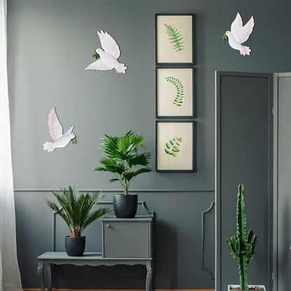 J-Fly Dove Wall Decor Metal Wall Decor Outdoor Indoor Ornament Suitable For Bathroom Living Room