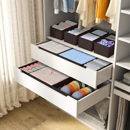 DIMJ Drawer Organizer 15 Pack - Foldable Baby Organizers and Storage & Dresser Organizer for