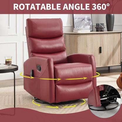 Manual Swivel Rocker Recliner Chair for Adults, Overstuffed Reclining Glider Chair for Nursing with