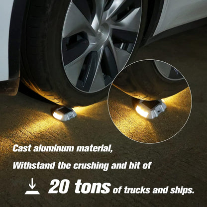 Solar Deck Lights Driveway Dock Lights, VOLISUN 8-Pack Led IP67 Waterproof Outdoor Warning Step