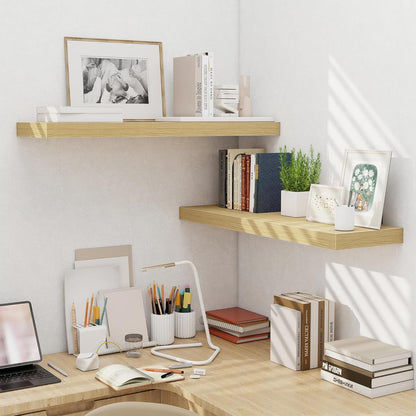 Fun Memories Floating Shelves for Wall 36 Inches, Wood Shelves with Invisible Bracket, 10" Deep