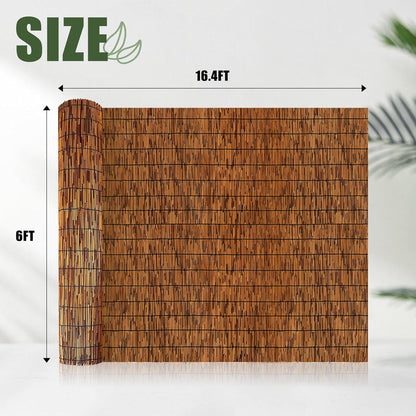 Natural Reed Fence,6FT X 16.4FT Bamboo Fencing Privacy Reed Screening for Outdoor, Gallery