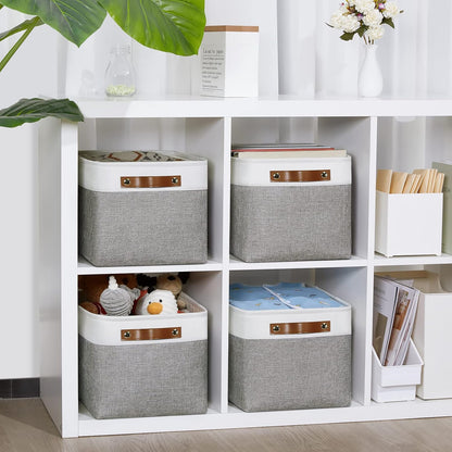 DULLEMELO Fabric Baskets for Storage, Office, Home,Nursery,Organizing Baskets for Shelves, Bedroom