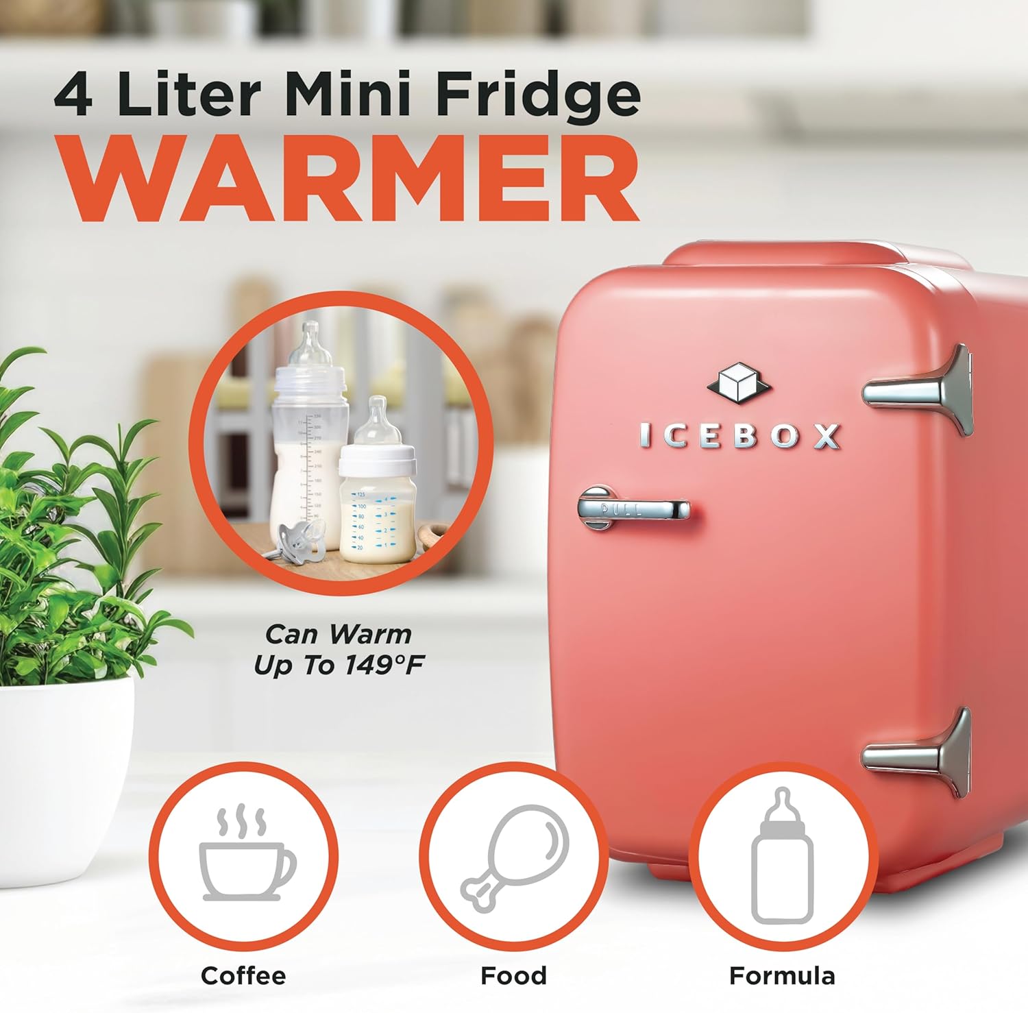 IBMF4BLS Fridge for Bedroom, Skincare, Portable Cooler & Warmer for Makeup, for Office & Home