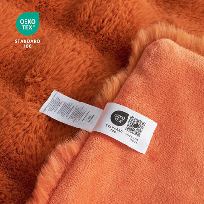 Cozy Bliss Faux Fur Throw Blanket for Couch, Fuzzy Soft Plush Thick Bubble Blanket for Sofa Bedroom
