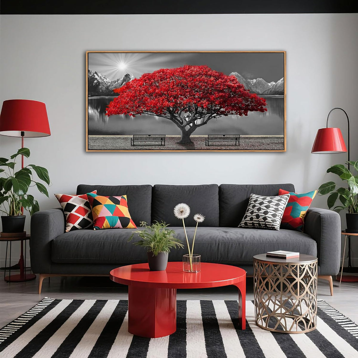 Large Framed Wall Art for Living Room Large Mangrove Landscape Modern Art for Wall Decor Living
