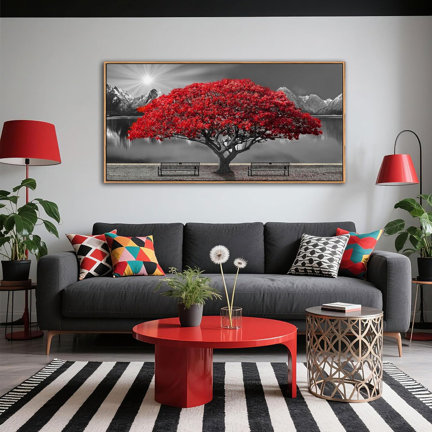 Large Framed Wall Art for Living Room Large Mangrove Landscape Modern Art for Wall Decor Living