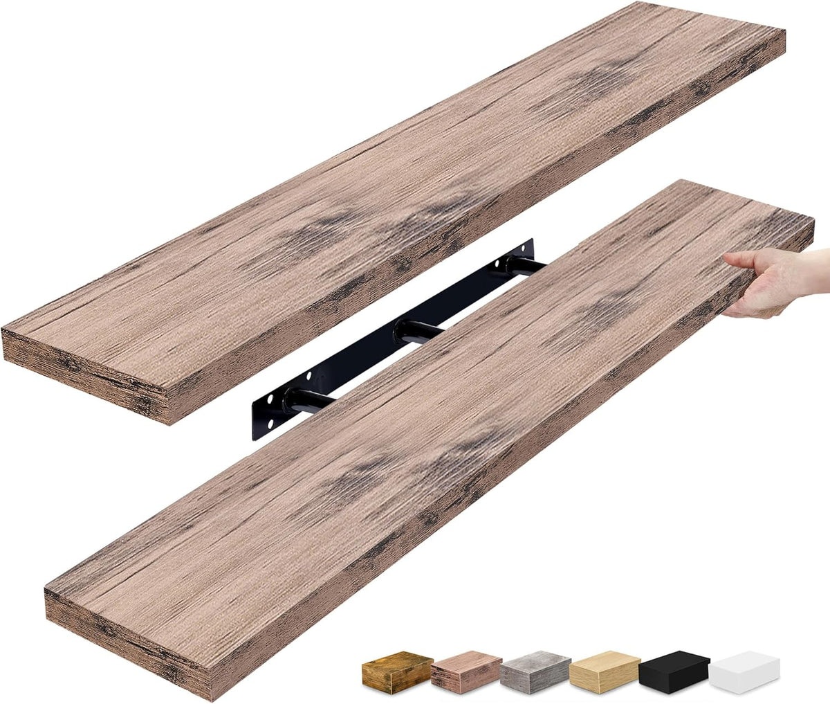 Sorbus Floating Shelves for Wall - 48 Inch Long Bathroom Shelves, Wall Decor for Bedroom, Kitchen