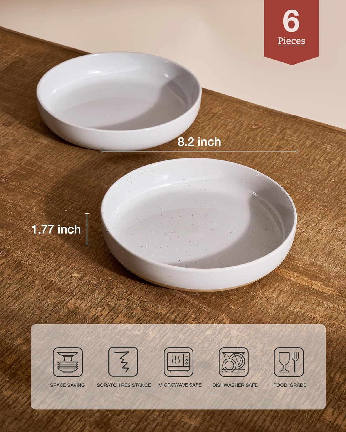 famiware Milkyway 33 oz Bowl Set, Pasta Bowls Set of 6, Salad Bowls Perfect for Your Friend for
